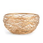 Casa si Gradina - Decoratiuni - Obiecte decorative - Accesorii decorative - Cos tesut, ,H&H, fir din metal,auriu, 26x11 cm - Infinity.ro