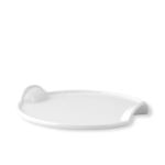 Casa si Gradina - Bucatarie si vesela - Vesela si tacamuri - Platouri de bucatarie - Platou rotund cu 2 manere, Portelan, 25 cm, alb - Infinity.ro
