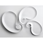 Casa si Gradina - Bucatarie si vesela - Vesela si tacamuri - Platouri de bucatarie - Platou aperitiv Drop, Portelan, 29x20, alb - Infinity.ro