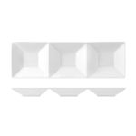 Casa si Gradina - Bucatarie si vesela - Vesela si tacamuri - Platouri de bucatarie - Platou alb din portelan pentru aperitive, 34x11 cm - Infinity.ro