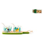 Casa si Gradina - Bucatarie si vesela - Vesela si tacamuri - Farfurii si boluri - Set 2 boluri din sticla Caribe, H&H, cu 2 lingurite din portelan, pe suport din bambus - Infinity.ro