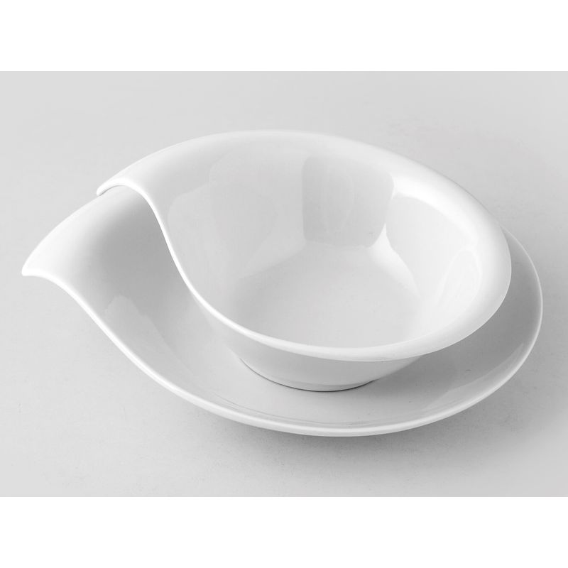 Casa si Gradina - Bucatarie si vesela - Vesela si tacamuri - Farfurii si boluri - Platou alb portelan, Fazzol, 30 cm - Infinity.ro