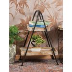 Casa si Gradina - Mobilier - Biblioteci si rafturi - Rafturi - Etajera metal si lemn, 2 rafturi, 47x34x69 cm - Infinity.ro