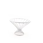 Casa si Gradina - Bucatarie si vesela - Ustensile bucatarie - Cosuri servire - Cos fructe, Spiral, metal, 29x29x20 cm, alb - Infinity.ro