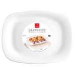 Casa si Gradina - Bucatarie si vesela - Vesela si tacamuri - Platouri de bucatarie - Platou Grangusto, opal, 33x24cm, alb - Infinity.ro