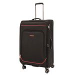 Sport si Outdoor - Articole de voiaj - Trolere - Troler Lamonza Smiley, 79x46x28 cm, 3.8 kg, expandabil 30%, negru/rosu - Infinity.ro