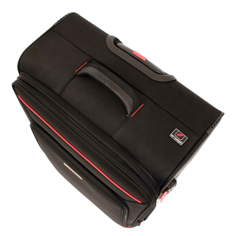 Sport si Outdoor - Articole de voiaj - Trolere - Troler Lamonza Smiley, 79x46x28 cm, 3.8 kg, expandabil 30%, negru/rosu - Infinity.ro