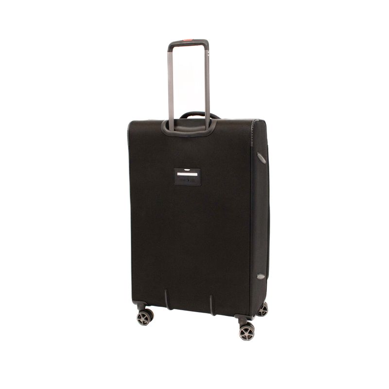 Sport si Outdoor - Articole de voiaj - Trolere - Troler Lamonza Smiley, 79x46x28 cm, 3.8 kg, expandabil 30%, negru/rosu - Infinity.ro
