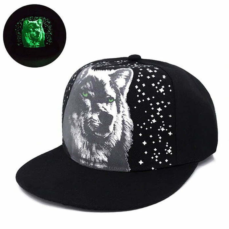 Sport si Outdoor - Echipament Sportiv - Accesorii echipament sportiv - Sepci si bentite sport - Sapca cozoroc drept MBrands, model fosforescent la intuneric - Wolf - Infinity.ro