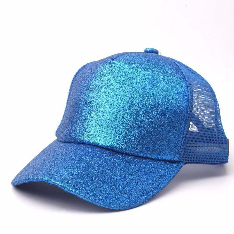 Sport si Outdoor - Echipament Sportiv - Accesorii echipament sportiv - Sepci si bentite sport - Sapca trucker MBrands de dama cu sclipici - Albastru - Infinity.ro