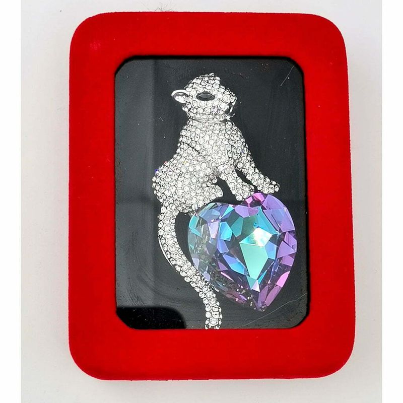 Fashion, accesorii si bijuterii - Femei - Bijuterii femei - Brose femei - Brosa MBrands cu cristale austria - Pantera - Infinity.ro