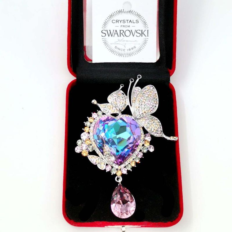 Fashion, accesorii si bijuterii - Femei - Bijuterii femei - Brose femei - Brosa MBrands cu cristale austria - Pantera - Infinity.ro