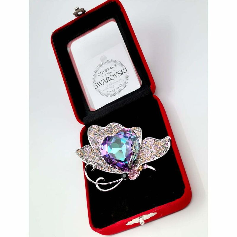 Fashion, accesorii si bijuterii - Femei - Bijuterii femei - Brose femei - Brosa MBrands cu cristale austria - Pantera - Infinity.ro