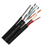 PC, gaming si accesorii - Retelistica - Cabluri si accesorii - Cablu FTP autoportant cu alimentare 2x1.5, cat 5E, CUPRU 100%, 305m, negru TSY-FTP5E+2x1.50-MESS - Infinity.ro