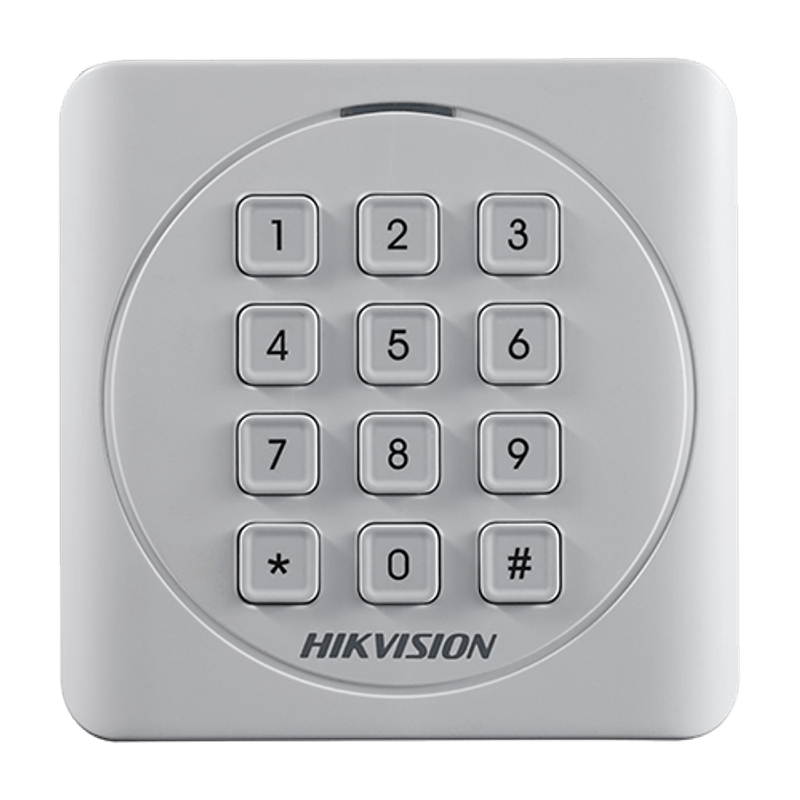 Casa si Gradina - Electrice - Smart Home - Accesorii control acces si supraveghere - Cititor de proximitate RFID MIFARE 13.56Mhz cu tastatura integrata -HIKVISION DS-K1801MK - Infinity.ro