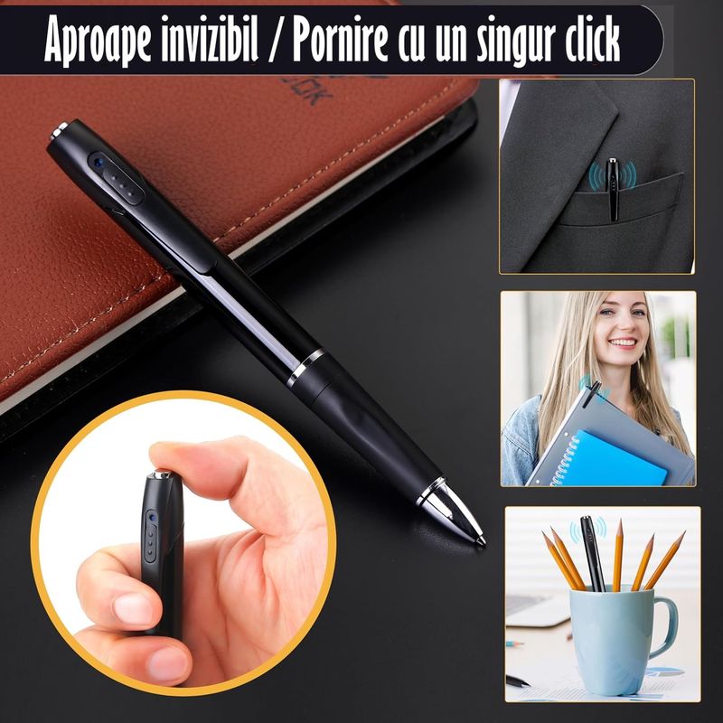 Laptop, Telefoane si Tablete - Wearables si gadgeturi - Gadgeturi - Dispozitive spionaj - Pix Spion cu Camera 1080 Full HD si Microfon, Inregistrare Audio-Video, Foto, Aparat Spion cu Camera Ascunsa - Infinity.ro