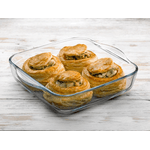 Casa si Gradina - Bucatarie si vesela - Vase pentru gatit - Vase termorezistente - Vas termorezistent Patrat, dimensiuni 256x220mm, Transparent ABYZ®™ - Infinity.ro