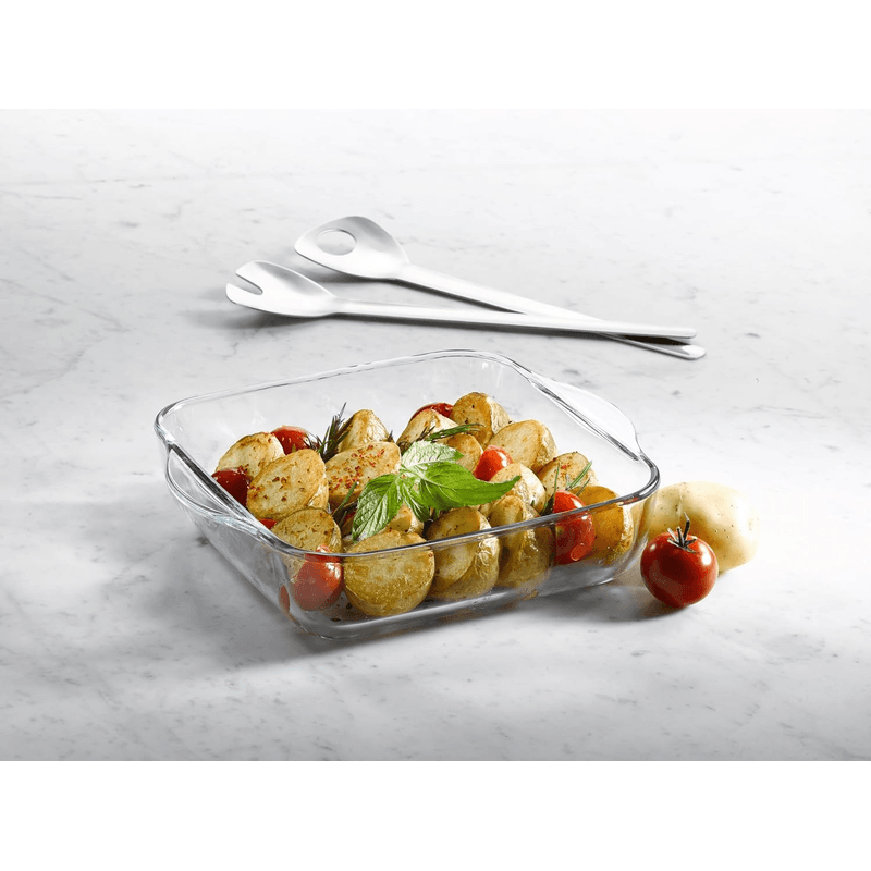 Casa si Gradina - Bucatarie si vesela - Vase pentru gatit - Vase termorezistente - Vas termorezistent Patrat, dimensiuni 256x220mm, Transparent ABYZ®™ - Infinity.ro