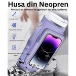 Casa si Gradina - Bucatarie si vesela - Accesorii bar - Termosuri si Cani termos - Termos cu Husa Neopren si Compartiment Smartphone, 1200 ml, Pai inclus, Otel Inoxidabil, Negru - Infinity.ro