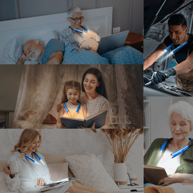 Carti si Birotica - Carti - Accesorii pentru cititori - Lampa LED pentru Citit cu Pozitionare pe Gat, Flexibila si usoara, Multifuntionala pentru lectura, tricotat si reparatii - Infinity.ro
