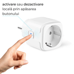 Casa si Gradina - Electrice - Prize - Set 2 Priza Smart cu contorizare si monitorizare consum energie, control Aplicatie tuya Smart Life, Suport Alexa Google - Infinity.ro