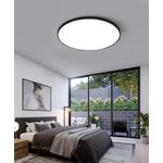 Casa si Gradina - Corpuri si surse de iluminat - Plafoniere, aplice si spoturi - Plafoniera LED Moderna, VisionHub®, Clasa Enegetica A ultra subtire 2cm,pentru interior,in forma rotunda,38W, 40cm Negru - Infinity.ro