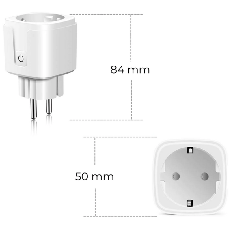 Casa si Gradina - Electrice - Prize - Set 2 Priza Smart cu contorizare si monitorizare consum energie, control Aplicatie tuya Smart Life, Suport Alexa Google - Infinity.ro