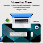 PC, gaming si accesorii - Periferice PC - Mousepad - MousePad mare XXL, Margini cusute, Suprafata moale,Anti-Alunecare Cauciucata, Impermeabil, protectie birou, 900x400x4mm - Infinity.ro