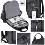 Laptop, Telefoane si Tablete - Laptopuri si accesorii - Accesorii Laptop - Genti laptop - Rucsac multifunctional, Rezistent la apa,Port incarcare USB, smart casual pentru Business/Calatorii si Laptop 15,6 inchi - Infinity.ro