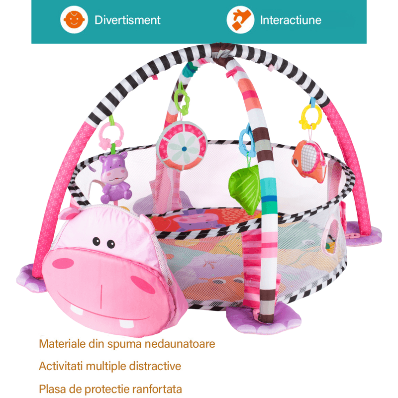 Jucarii, Copii si Bebe - Jucarii si jocuri - Jucarii bebelusi - Centre de activitati - Centru de activitati multifunctional interactiv pentru copii si bebelusi, 3 in 1 tip tarc,Bile moi si Jucarii , 0 luni + - Infinity.ro