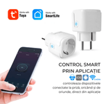 Casa si Gradina - Electrice - Prize - Set 2 Priza Smart cu contorizare si monitorizare consum energie, control Aplicatie tuya Smart Life, Suport Alexa Google - Infinity.ro