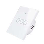 Casa si Gradina - Electrice - Accesorii electrice - Accesorii prize si intrerupatoare - Intrerupator inteligent cu touch, Wireless, Wi-fi, 3 Canale,din Sticla Securizata, Compatibil iOS/Android,Aplicatie Tuya - Infinity.ro