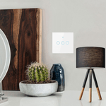Casa si Gradina - Electrice - Accesorii electrice - Accesorii prize si intrerupatoare - Intrerupator inteligent cu touch, Wireless, Wi-fi, 3 Canale,din Sticla Securizata, Compatibil iOS/Android,Aplicatie Tuya - Infinity.ro