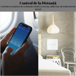 Casa si Gradina - Electrice - Accesorii electrice - Accesorii prize si intrerupatoare - Intrerupator inteligent cu touch, Wireless, Wi-fi, 3 Canale,din Sticla Securizata, Compatibil iOS/Android,Aplicatie Tuya - Infinity.ro
