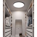 Casa si Gradina - Corpuri si surse de iluminat - Plafoniere, aplice si spoturi - Plafoniera LED Moderna, VisionHub®, Clasa Enegetica A ultra subtire 2cm,pentru interior,in forma rotunda,38W, 40cm Negru - Infinity.ro