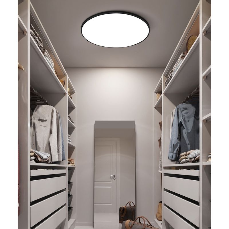 Casa si Gradina - Corpuri si surse de iluminat - Plafoniere, aplice si spoturi - Plafoniera LED Moderna, VisionHub®, Clasa Enegetica A ultra subtire 2cm,pentru interior,in forma rotunda,38W, 40cm Negru - Infinity.ro