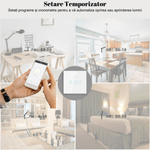 Casa si Gradina - Electrice - Accesorii electrice - Accesorii prize si intrerupatoare - Intrerupator inteligent cu touch, Wireless, Wi-fi, 3 Canale,din Sticla Securizata, Compatibil iOS/Android,Aplicatie Tuya - Infinity.ro