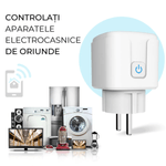 Casa si Gradina - Electrice - Prize - Set 2 Priza Smart cu contorizare si monitorizare consum energie, control Aplicatie tuya Smart Life, Suport Alexa Google - Infinity.ro