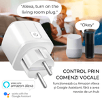 Casa si Gradina - Electrice - Prize - Set 2 Priza Smart cu contorizare si monitorizare consum energie, control Aplicatie tuya Smart Life, Suport Alexa Google - Infinity.ro