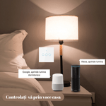 Casa si Gradina - Electrice - Accesorii electrice - Accesorii prize si intrerupatoare - Intrerupator inteligent cu touch, Wireless, Wi-fi, 3 Canale,din Sticla Securizata, Compatibil iOS/Android,Aplicatie Tuya - Infinity.ro