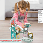 Jucarii, Copii si Bebe - Jucarii si jocuri - Seturi de constructie si cuburi - Seturi de constructie - Set de Constructie Magnetic cu Tevi Tiles, 3x minge colorata, Jucarie Educationala/ Creativa STEM, cu 66 Piese magnetice - Infinity.ro