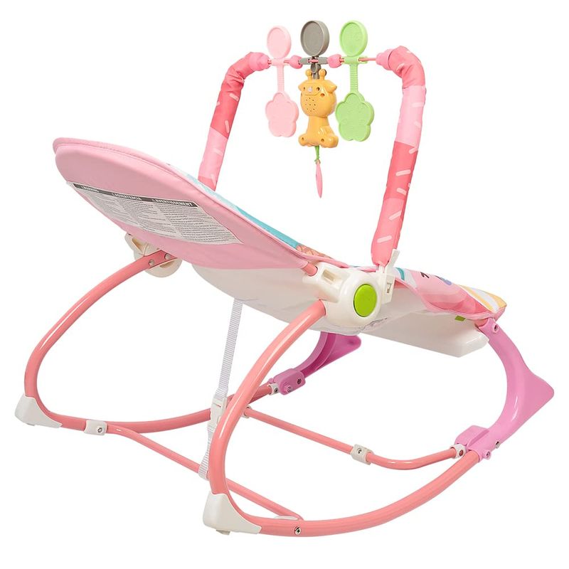 Casa si Gradina - Mobilier - Mobilier copii - Balansoare, leagane si hamace - Balansoar si scaun electric 3 in 1 pentru bebelusi, Multifunctional cu Cantece si vibratii linistitoare, Centura,jucarii - Infinity.ro