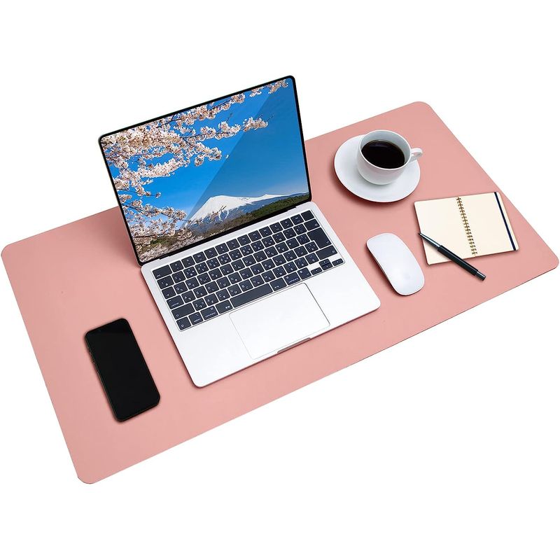 PC, gaming si accesorii - Periferice PC - Mousepad - MousePad mare, din Piele PU pentru protectie birou, Suprafata moale, Impermeabil, Baza Anti-Alunecare, 80x40cm, Roz - Infinity.ro