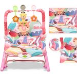 Casa si Gradina - Mobilier - Mobilier copii - Balansoare, leagane si hamace - Balansoar si scaun electric 3 in 1 pentru bebelusi, Multifunctional cu Cantece si vibratii linistitoare, Centura,jucarii - Infinity.ro