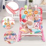 Casa si Gradina - Mobilier - Mobilier copii - Balansoare, leagane si hamace - Balansoar si scaun electric 3 in 1 pentru bebelusi, Multifunctional cu Cantece si vibratii linistitoare, Centura,jucarii - Infinity.ro