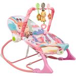Casa si Gradina - Mobilier - Mobilier copii - Balansoare, leagane si hamace - Balansoar si scaun electric 3 in 1 pentru bebelusi, Multifunctional cu Cantece si vibratii linistitoare, Centura,jucarii - Infinity.ro