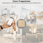Casa si Gradina - Electrice - Accesorii electrice - Accesorii prize si intrerupatoare - Intrerupator inteligent cu touch, Wireless, Wi-fi, 2 Canale, Sticla Securizata, Compatibil iOS/Android-Tuya,Amazon Alexa - Infinity.ro