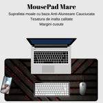 PC, gaming si accesorii - Periferice PC - Mousepad - MousePad mare, Suprafata moale, Baza Anti-Alunecare Cauciucata, Impermeabil pentru protectie birou, 800x300x4mm, Negru - Infinity.ro