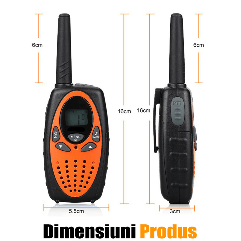 Jucarii, Copii si Bebe - Jucarii si jocuri - Jucarii & jocuri educative - Jucarii interactive - Walkie Talkie Copii si Adulti, Set 2 bucati,cu Raza Lunga de Actiune, Vox, Blocare taste, Sunet clar, Statie radio - Infinity.ro