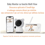 Casa si Gradina - Mobilier - Mobilier copii - Monitoare video copii - Baby Monitor WiFi 2in1 cu Camera Audio-Video Multi View, UltraHD/5” Night Vision, Aplicatie Telefon, Rotire 355°/90° - Infinity.ro